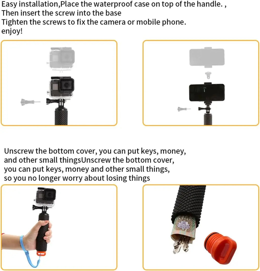 Floating Hand Grip — Action Camera Mount