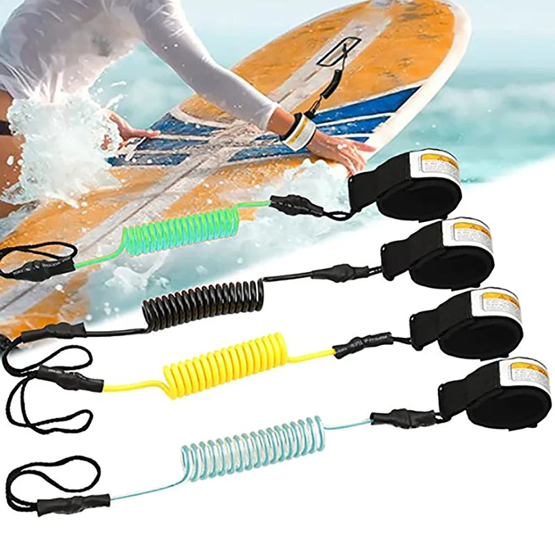Coiled Surfboard Leash — SUP & Surf Ankle Strap