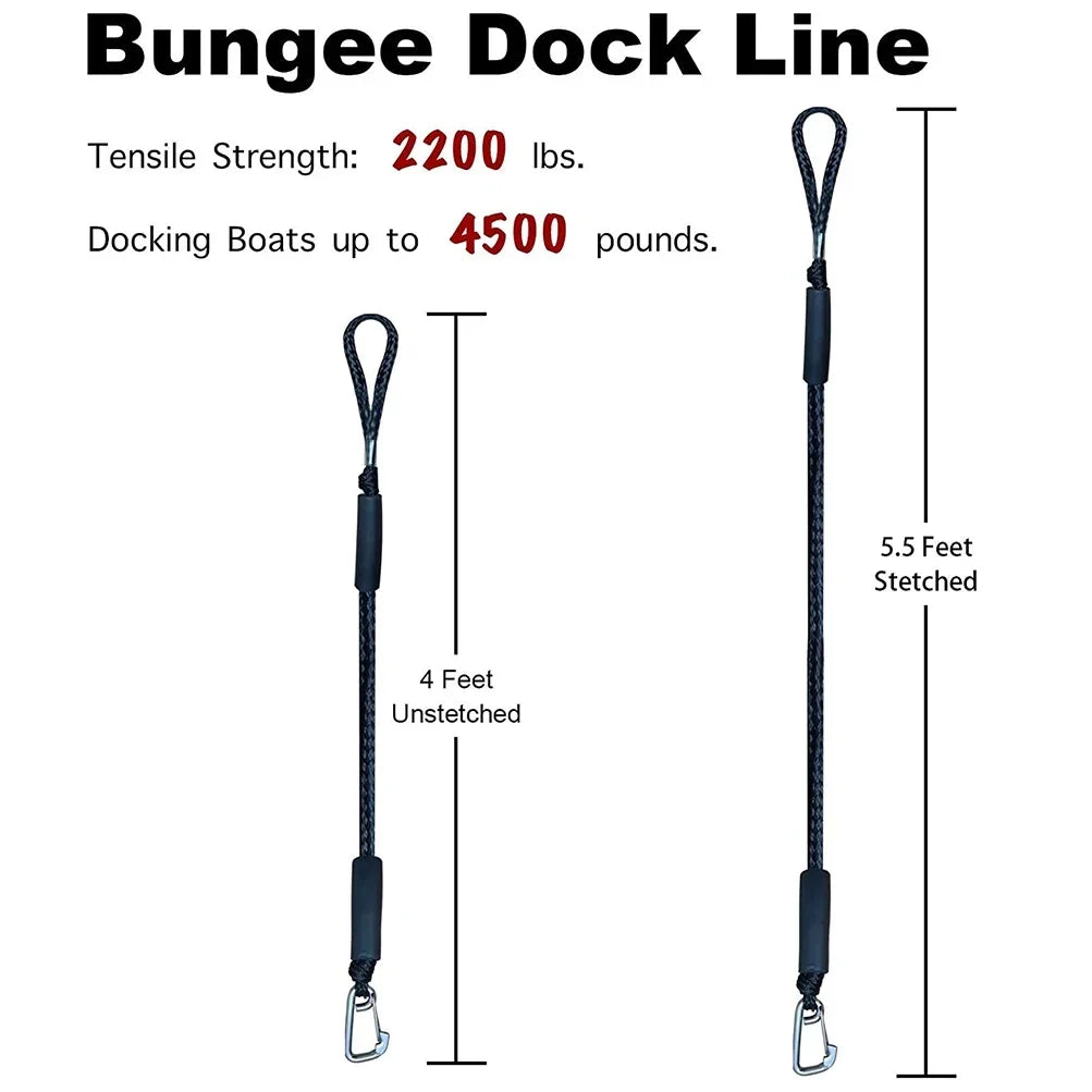 Bungee Dock Lines — 2 Pack